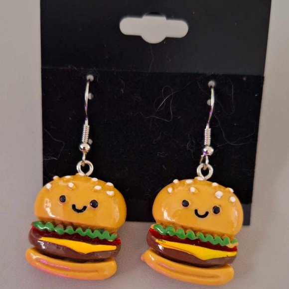 Hamburger Earrings - Picture 1 of 2